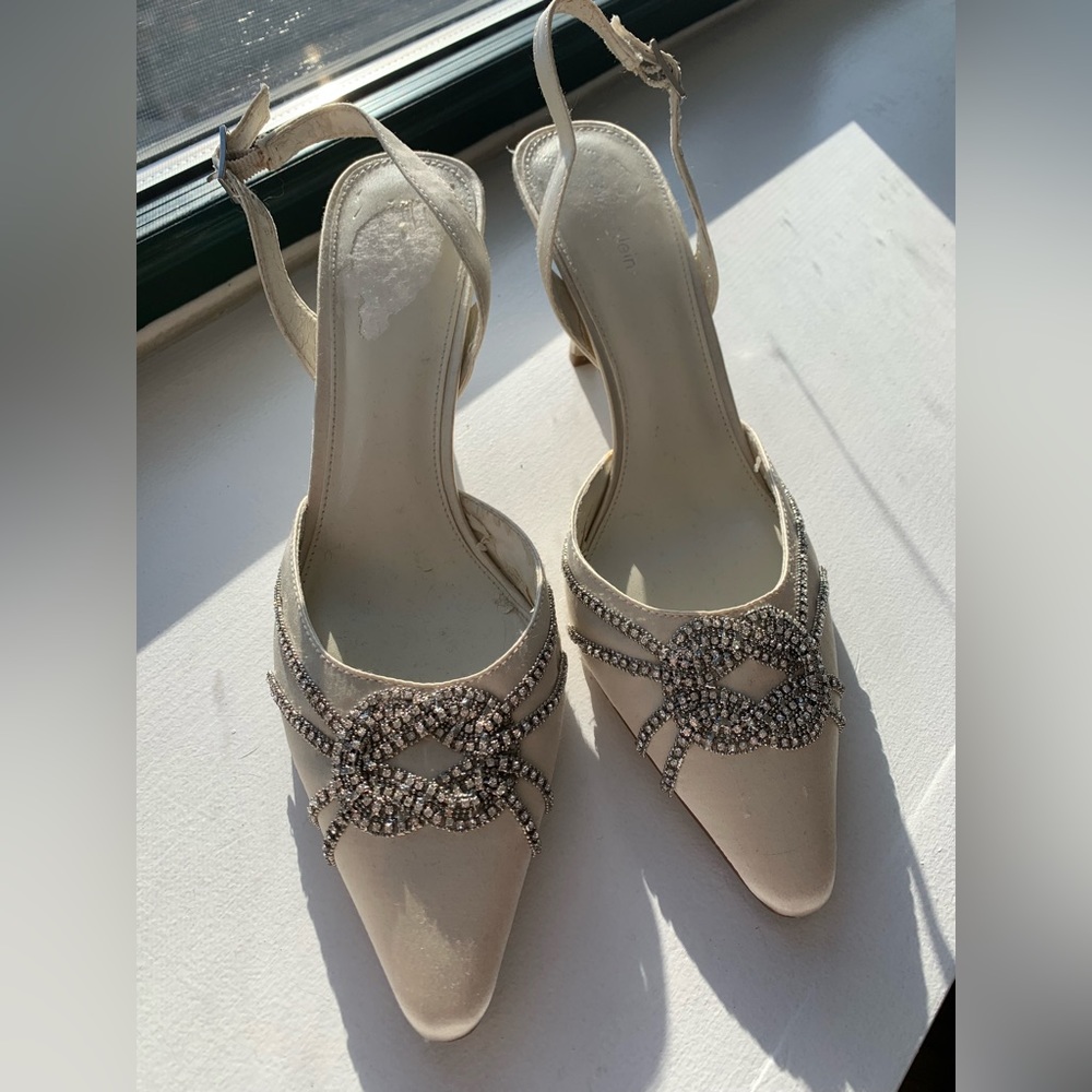 Calvin Klein Beaded Slingbacks